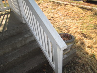 incorrect handrail flat outside